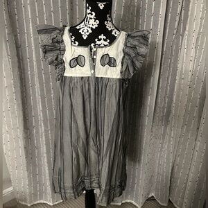 Striped babydoll dress